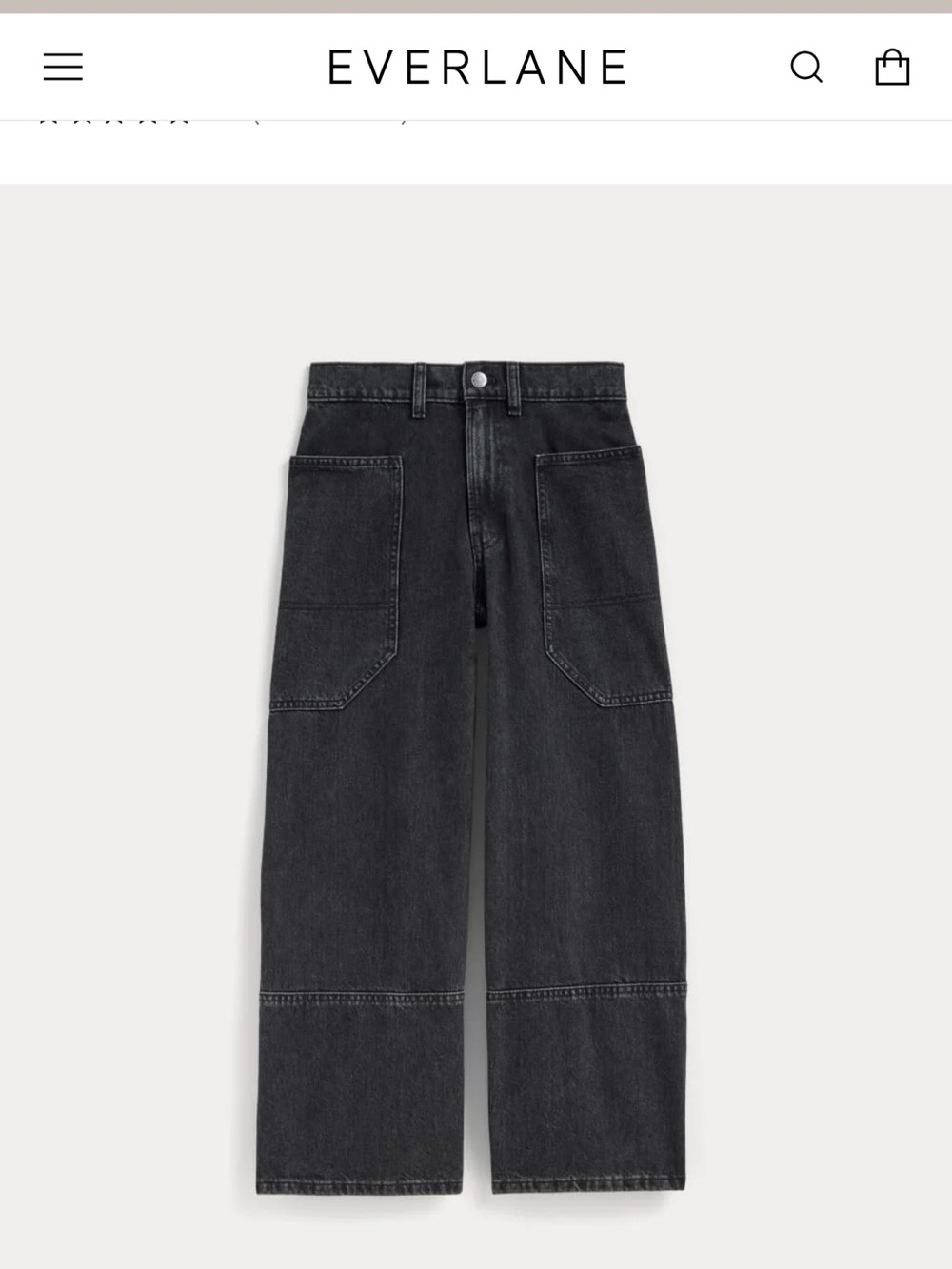 Everlane gardener jeans, washed black, 27R
